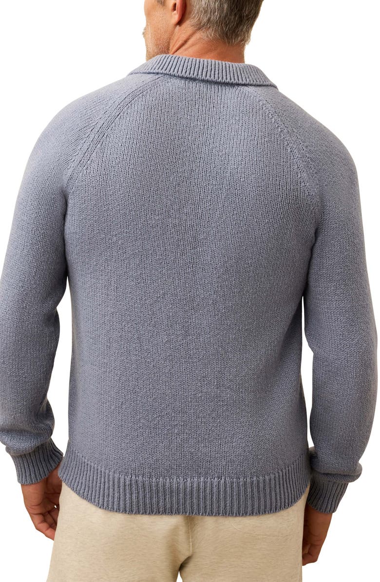 Faherty Heirloom Organic Cotton Polo Sweater, Alternate, color, Flint