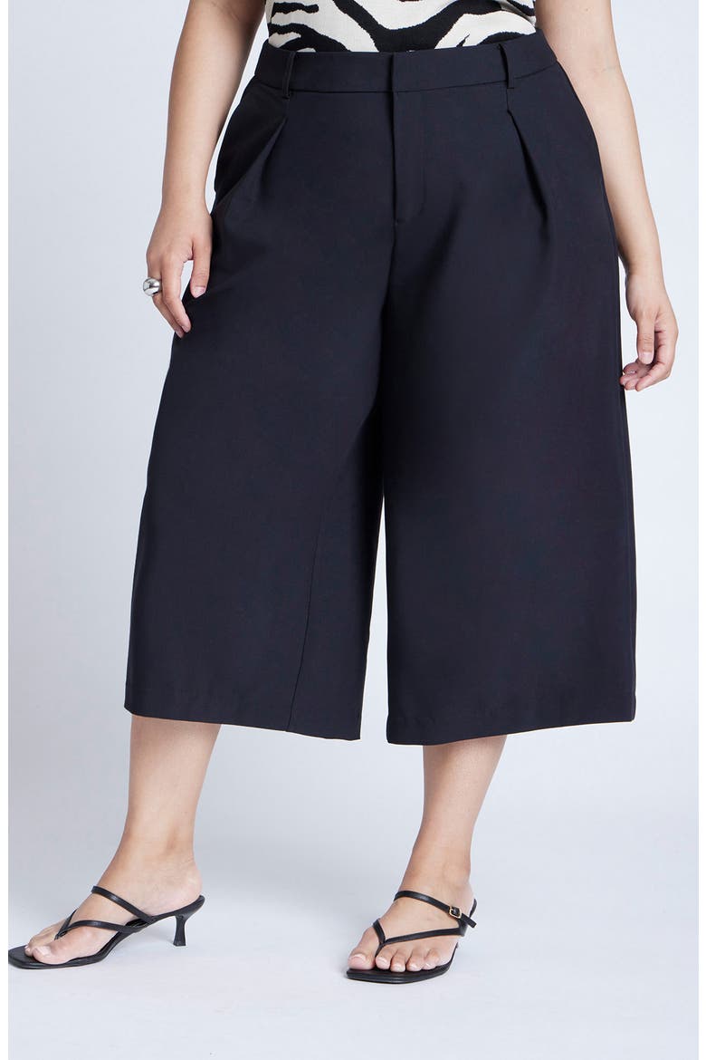 Wide Leg Culottes, Main, color, BLACK ONYX