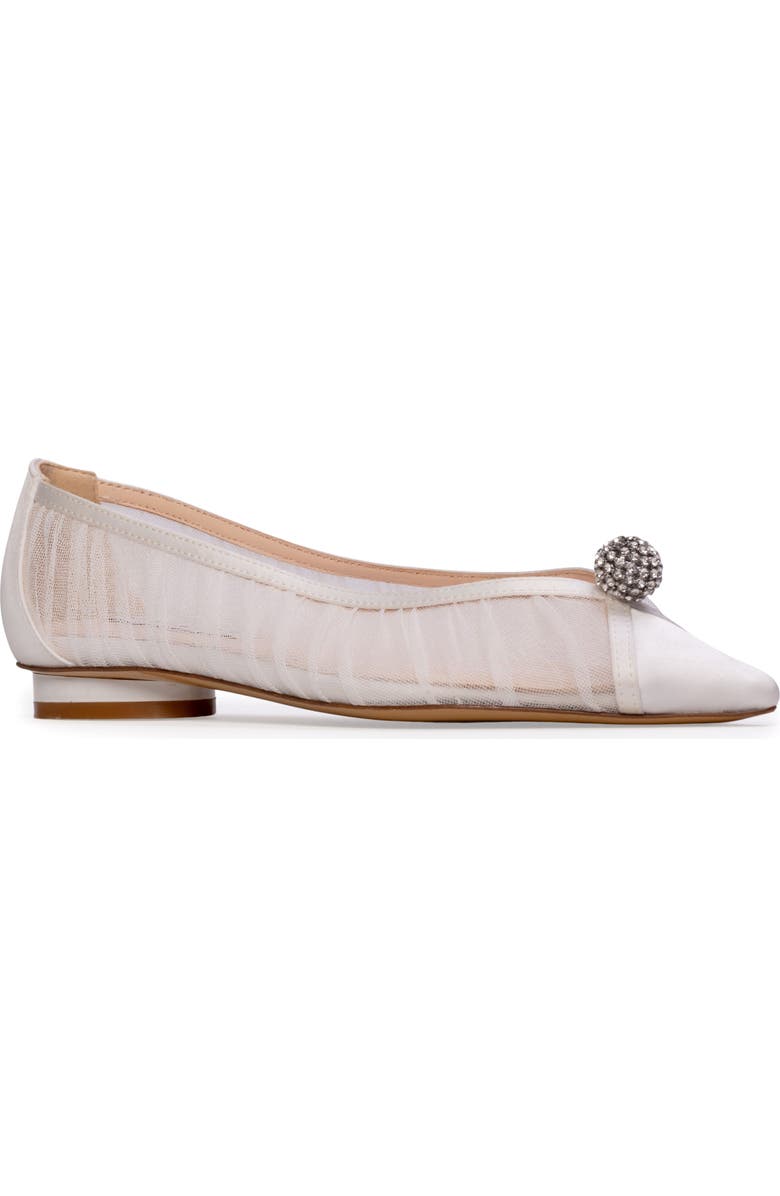 Anne Barge Sabine Flat, Alternate, color, White Tulle