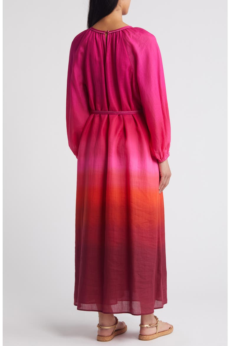 Harmony Hues Long Sleeve Maxi Dress, Alternate, color, PINK PAPAYA