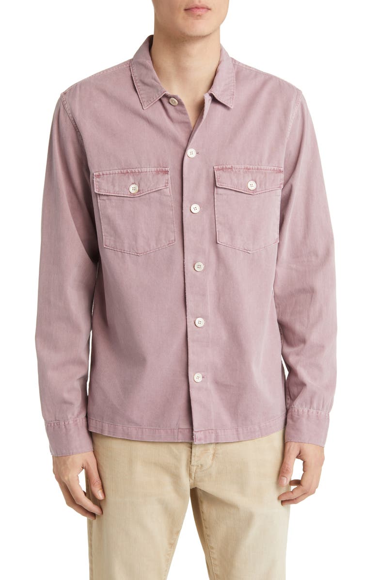 AllSaints Spotter Button-Up Shirt Jacket, Main, color, Ashed Pink