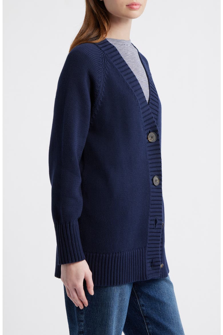 Oversized Cotton Cardigan, Alternate, color, MIDNIGHT NAVY