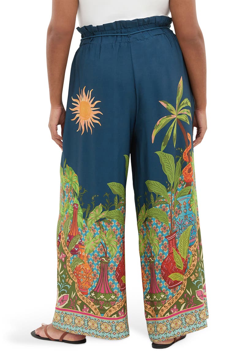 Print Pleated Wide Leg Pants, Alternate, color, FOOLS PARADISE