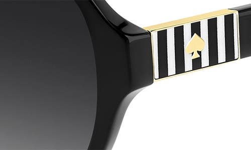 Kate Spade New York Emalie 56mm Gradient Oval Sunglasses In Black/dark Grey Sf