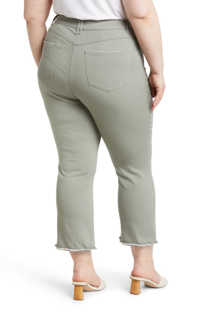 Wit & Wisdom 'Ab'Solution Frayed High Waist Ankle Slim Straight Leg Pants, Alternate, color, Deep Seagrass