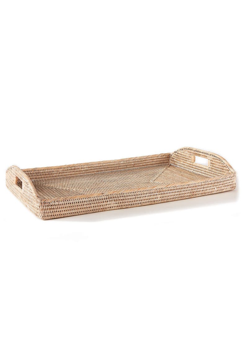 Burma Rattan Morning Tray 27.5", Main, color, Brown