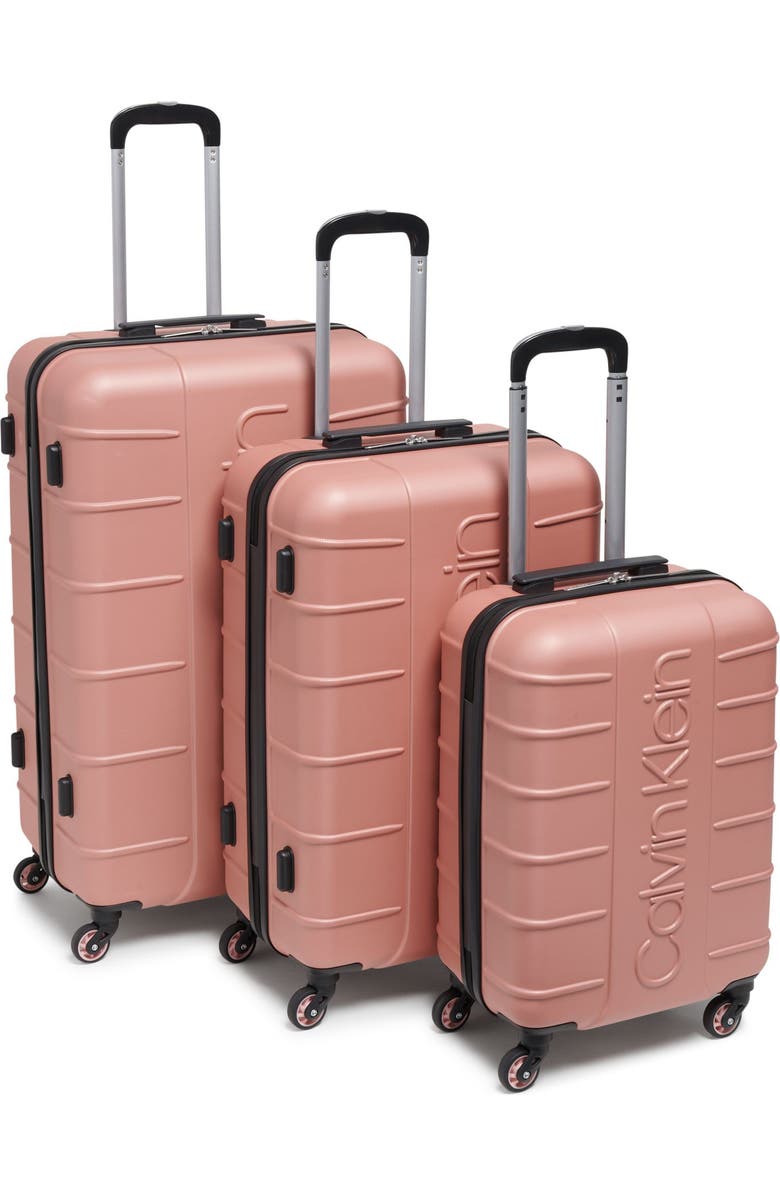 Calvin Klein Bowery 3 Piece Luggage Set, Main, color, Rose Gold