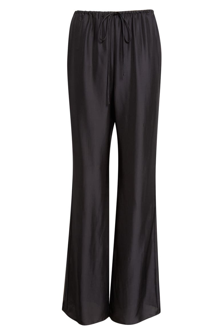 Nela Drawstring Flared Pants, Alternate, color, JET