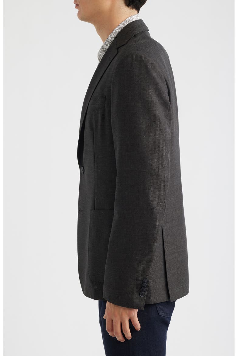 Hanry Slim Fit Brown Slub Virgin Wool Sport Coat, Alternate, color, DARK BROWN