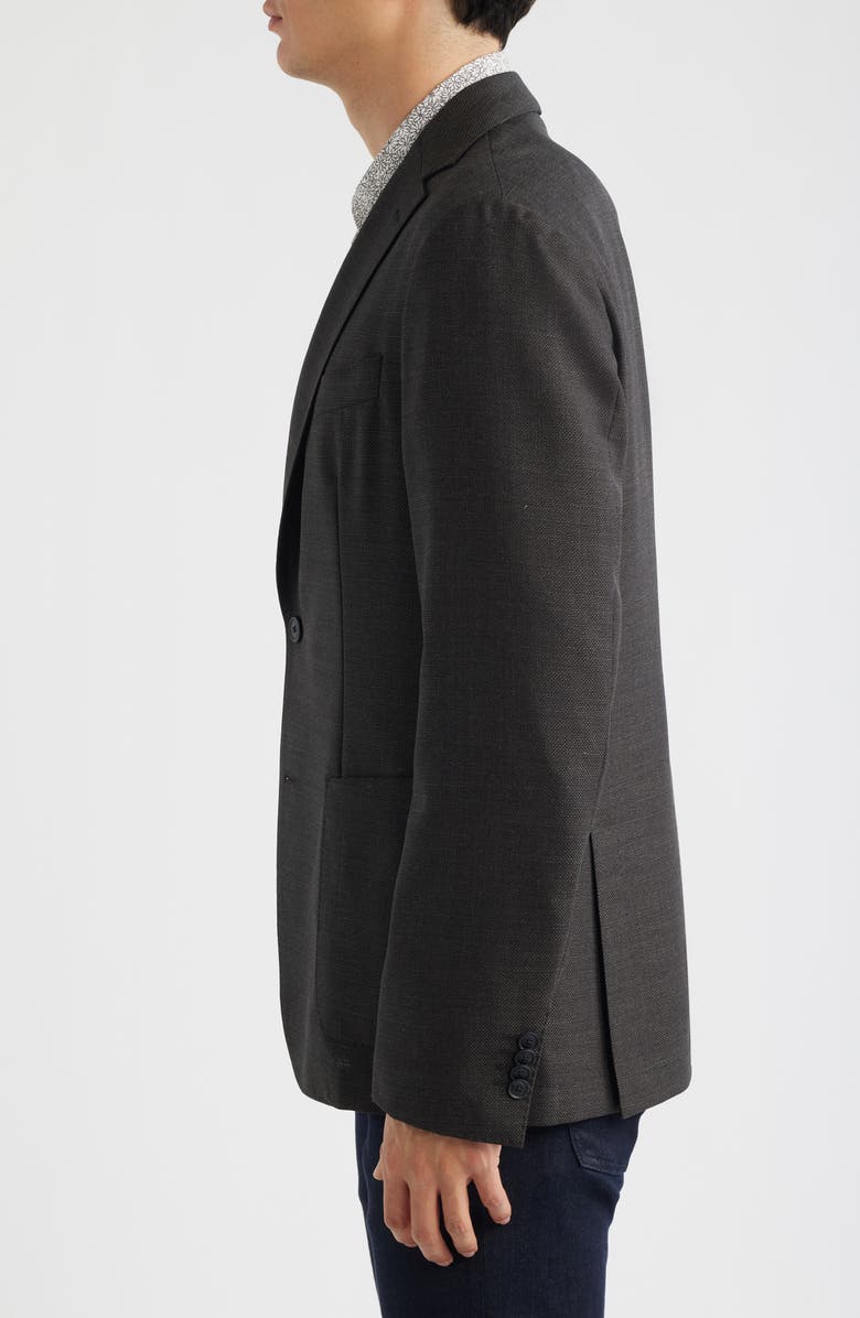 BOSS Hanry Slim Fit Brown Slub Virgin Wool Sport Coat, Alternate, color, Dark Brown