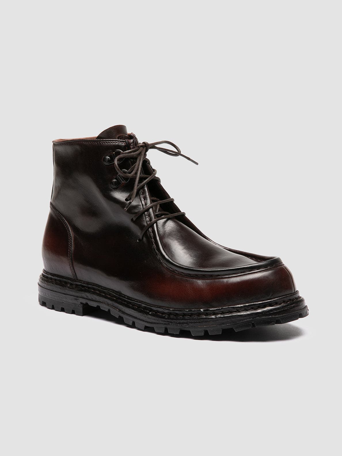 Officine Creative Volcov 010 Leather Lace-Up Boots, Alternate, color, Burgundy