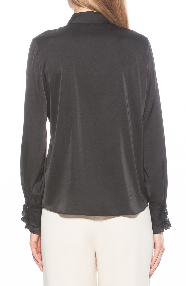 Alexia Admor Ruffle Point Collar Blouse, Alternate, color, Black