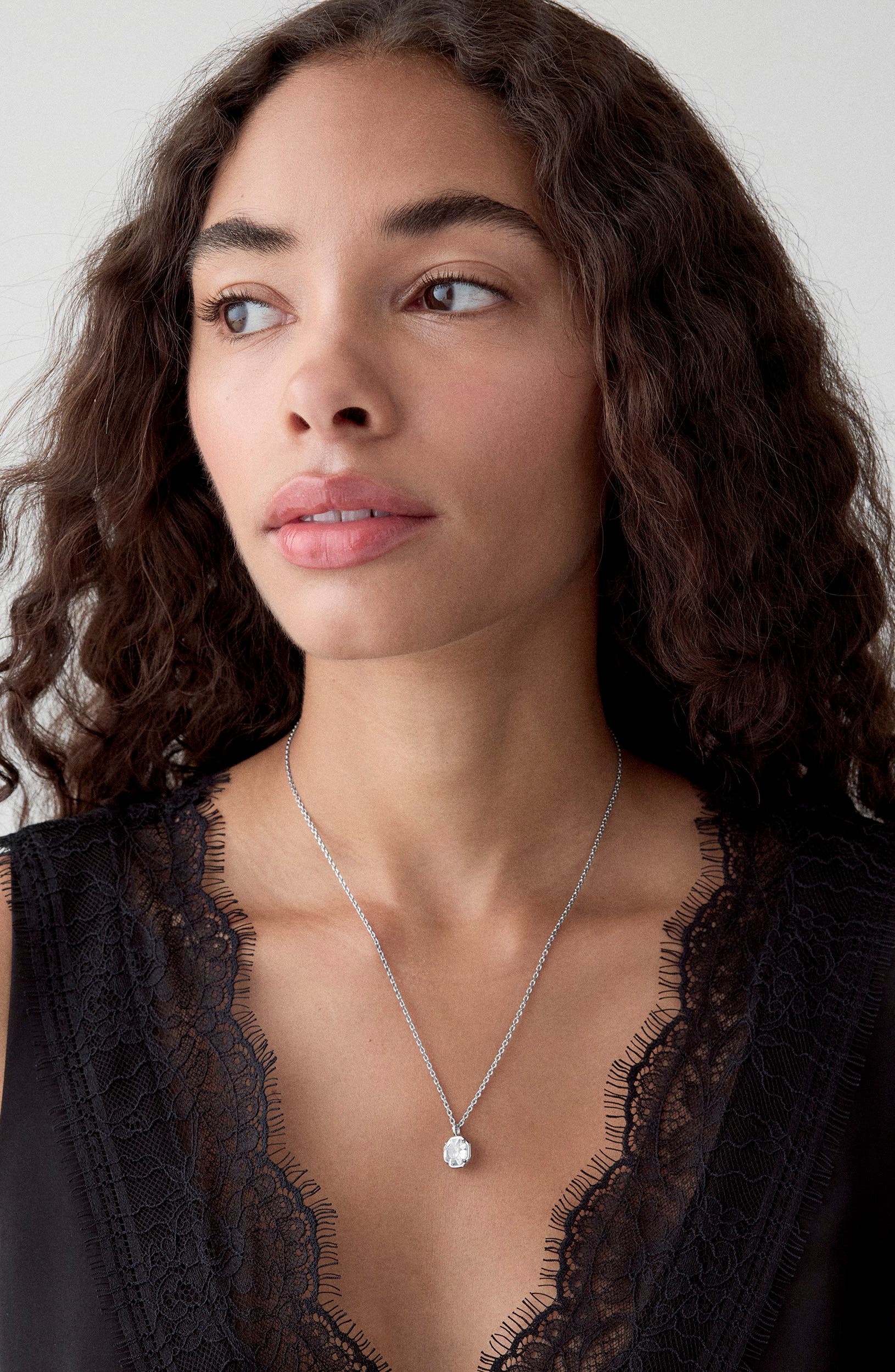 Kate Spade New York Opulence Cubic Zirconia Octagon Pendant Necklace ...