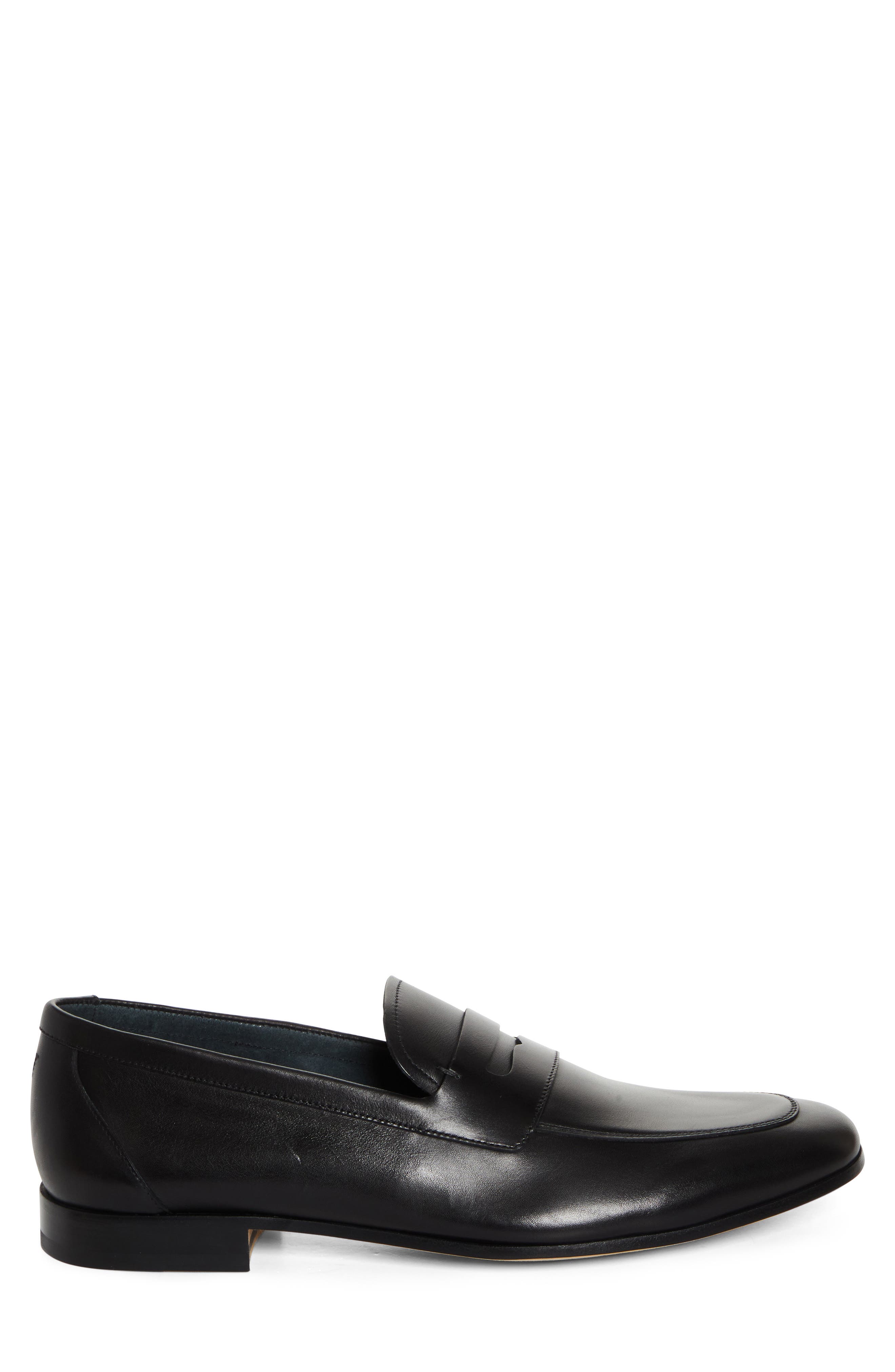 JM WESTON Woogie Apron Toe Penny Loafer, Alternate, color, Black