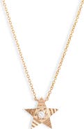 Dana Rebecca Designs Diamond Fluted Star Pendant Necklace