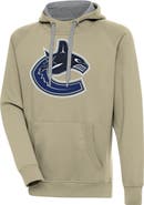 ANTIGUA Men's Antigua Khaki Vancouver Canucks Victory Pullover Hoodie