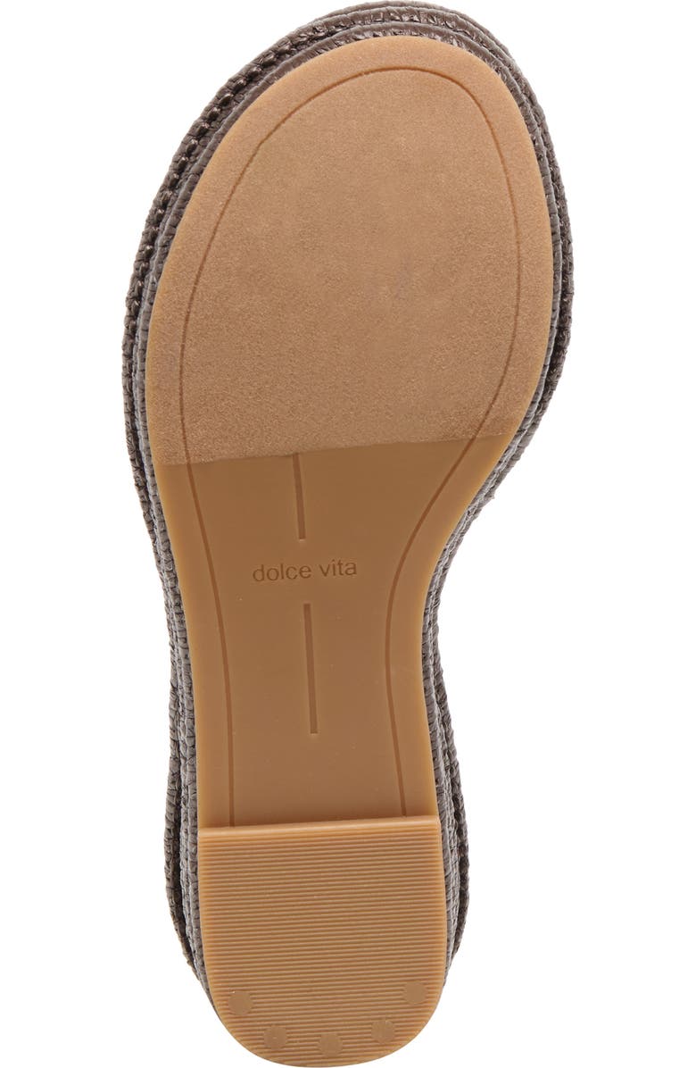 Dolce Vita Throne Platform Wedge Sandal, Alternate, color, Chocolate Woven Raffia