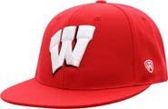 TOP OF THE WORLD Men's Top of the World Red Wisconsin Badgers Team Color Fitted Hat