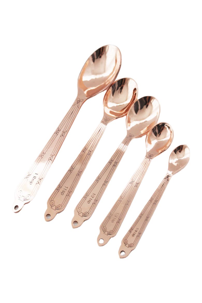Vintage Inspired Copper Measuring Spoons, Alternate, color, Copper