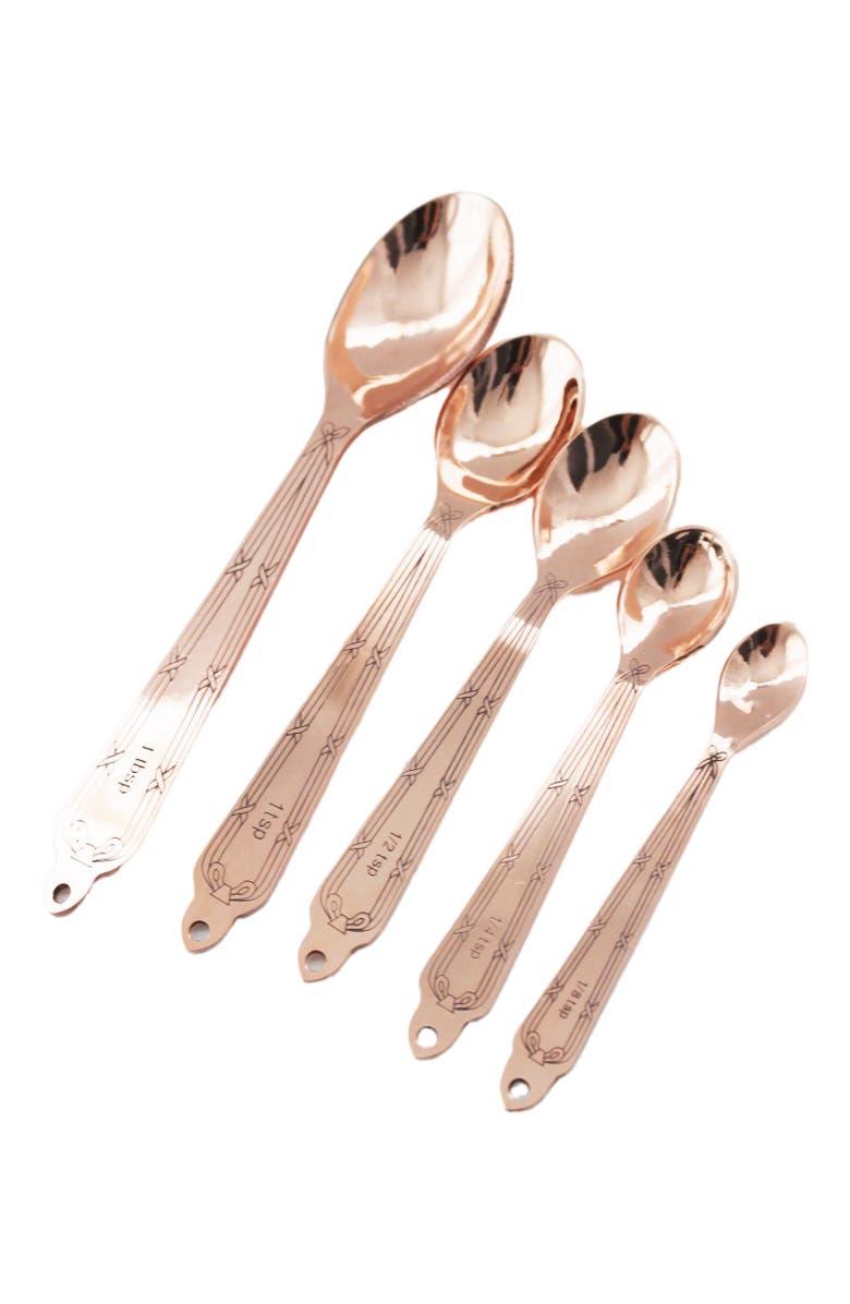 Coppermill Kitchen Vintage Inspired Copper Measuring Spoons, Alternate, color, Copper