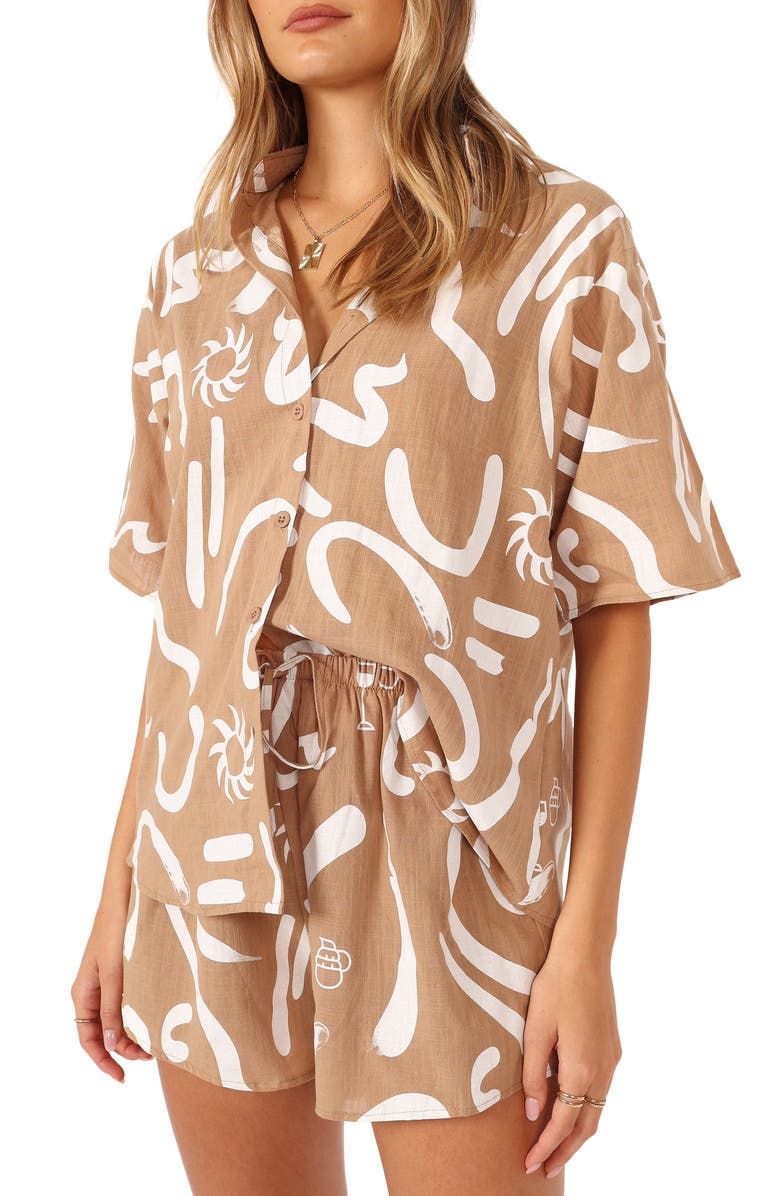 Petal & Pup Soleil Button-Up Shirt & Shorts, Alternate, color, 