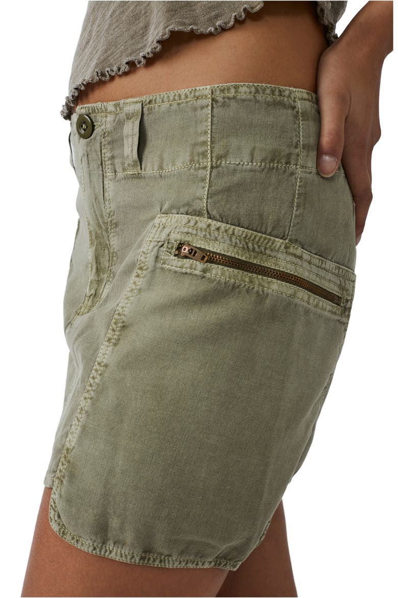 Nevada Cotton & Linen Cargo Skirt, Alternate, color, WILLOW