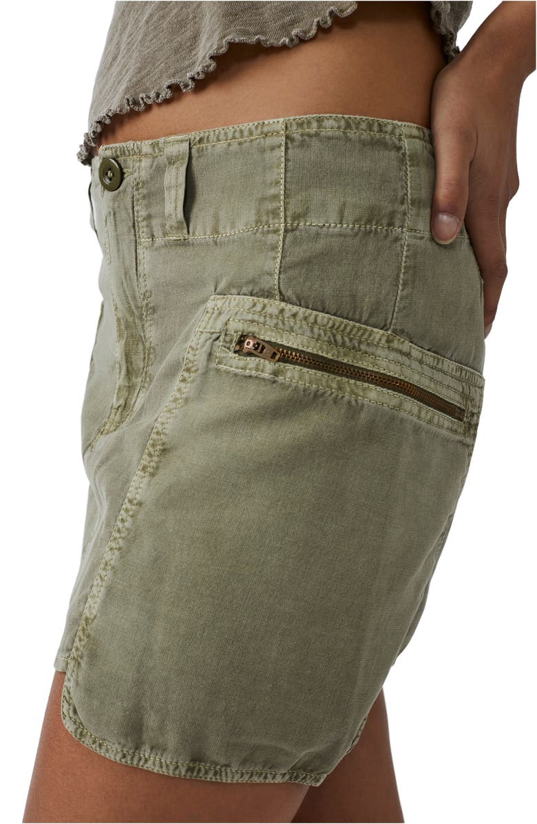 Free People Nevada Cotton & Linen Cargo Skirt, Alternate, color,