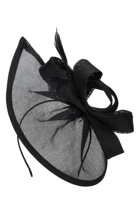 Mesh Fascinator with Feathers