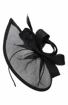 San Diego Hat Mesh Fascinator with Feathers
