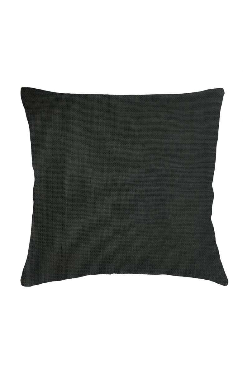 Anaya So Soft Linen Pillow with Down Alternative Insert, Main, color, Black