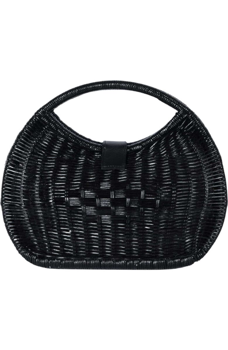 Jelavu Artemiss Rattan Half Moon Clutch, Alternate, color,