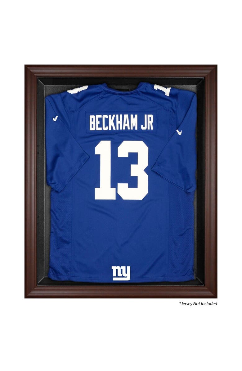 FANATICS AUTHENTIC New York Giants Brown Framed Logo Jersey Display Case, Main, color, 