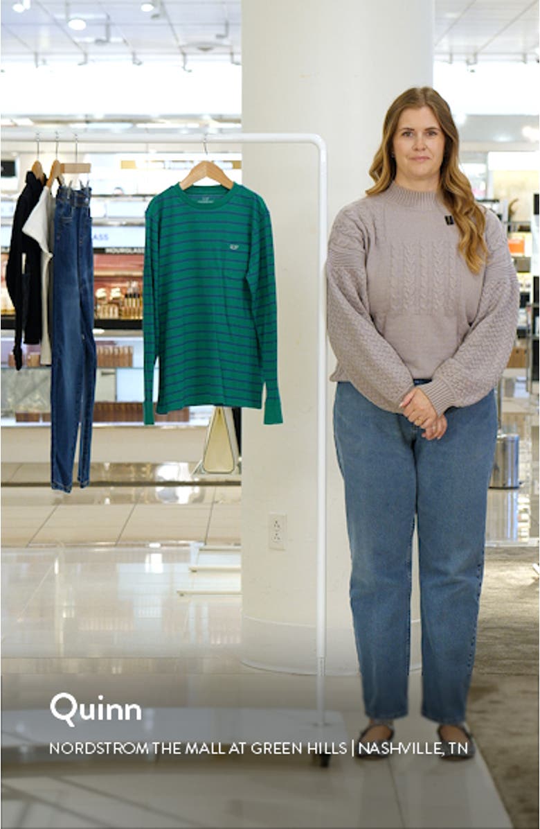 Kids' Stripe Long Sleeve Pocket T-Shirt, sales video thumbnail