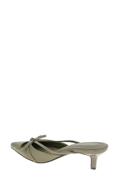 Bcbg Deen Pointed Toe Kitten Heel Mule In Green