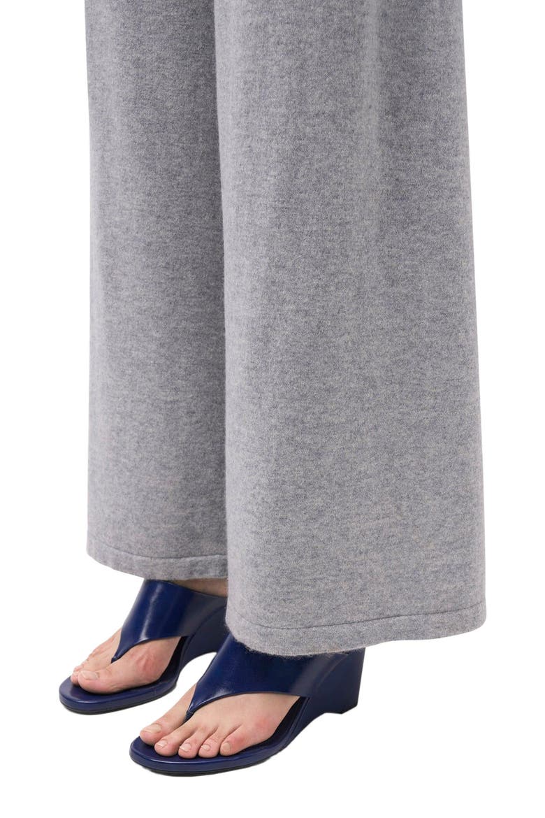 Wide-Leg Cashmere Pants, Alternate, color, high rise