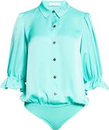 Ramy Brook Dina Matte Satin Bodysuit