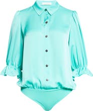 Ramy Brook Dina Matte Satin Bodysuit