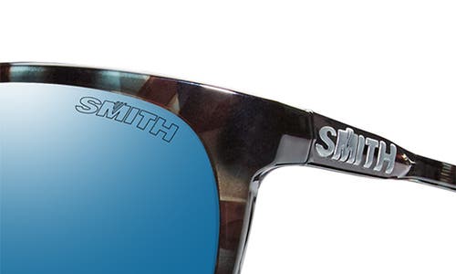 Smith Cheetah 54mm Polarized Round Sunglasses In Sky Tortoise/chromapop Blue