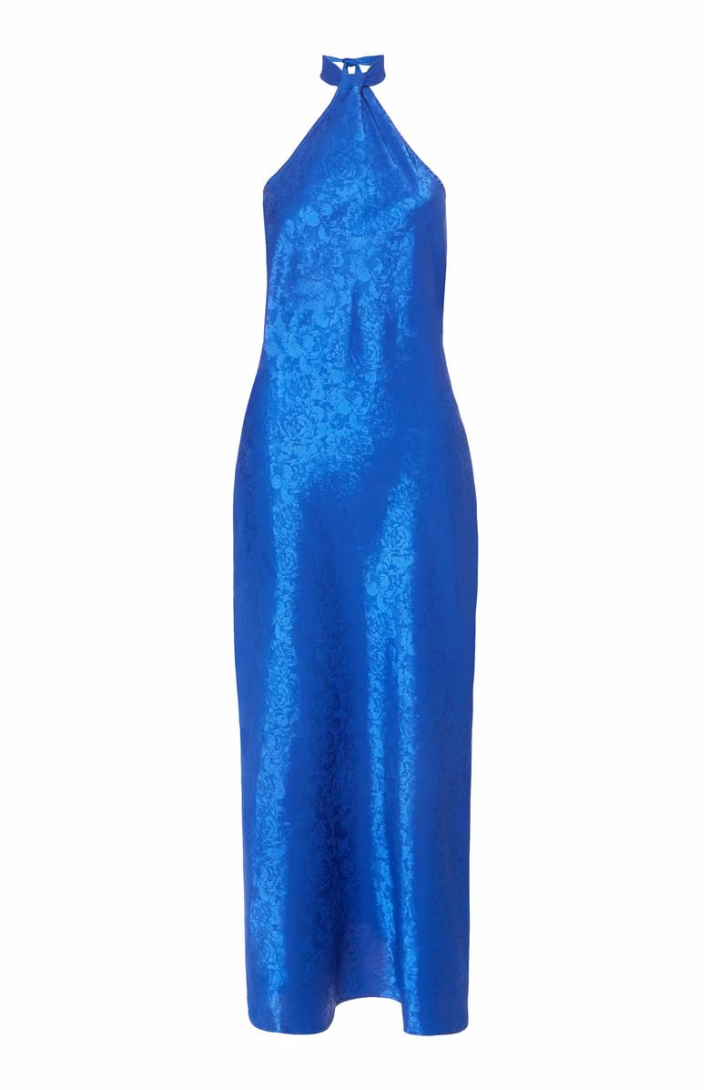 QUIZ Satin Halter Neck Maxi Dress, Alternate, color, 