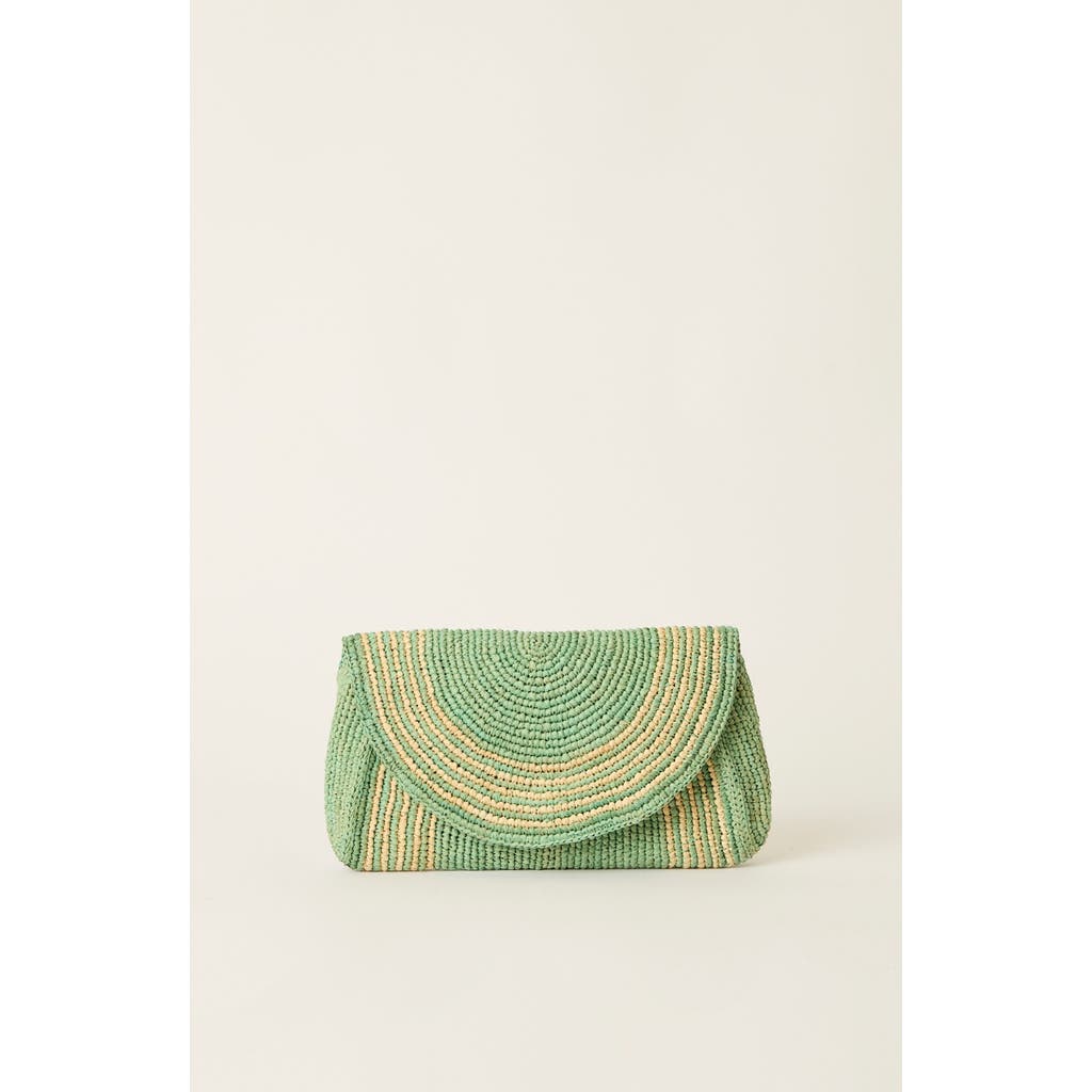 Btb Los Angeles Lily Clutch In Mint Natural
