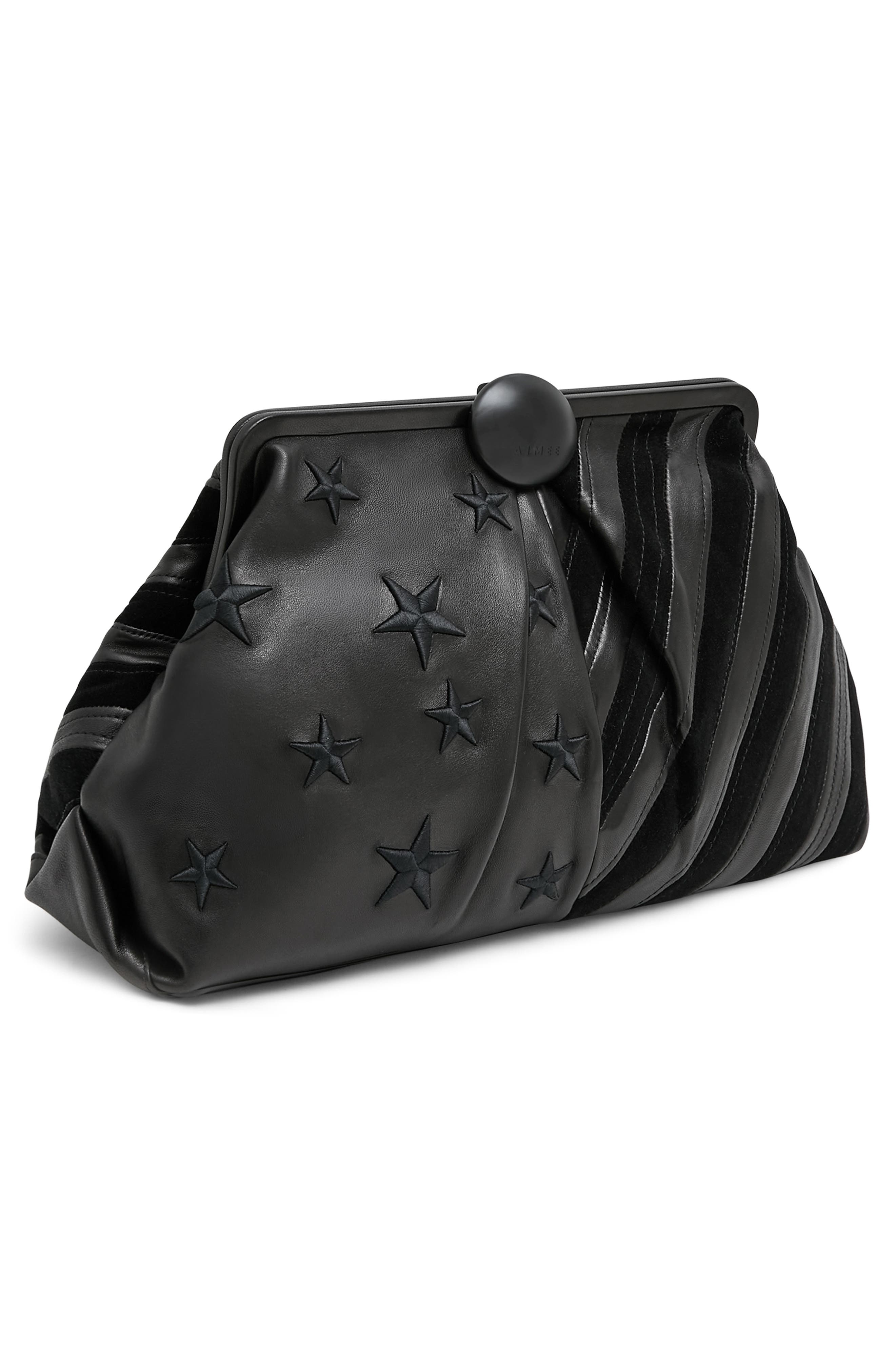AIMEE Full Circle X-Large Clutch, Alternate, color, Americana Black