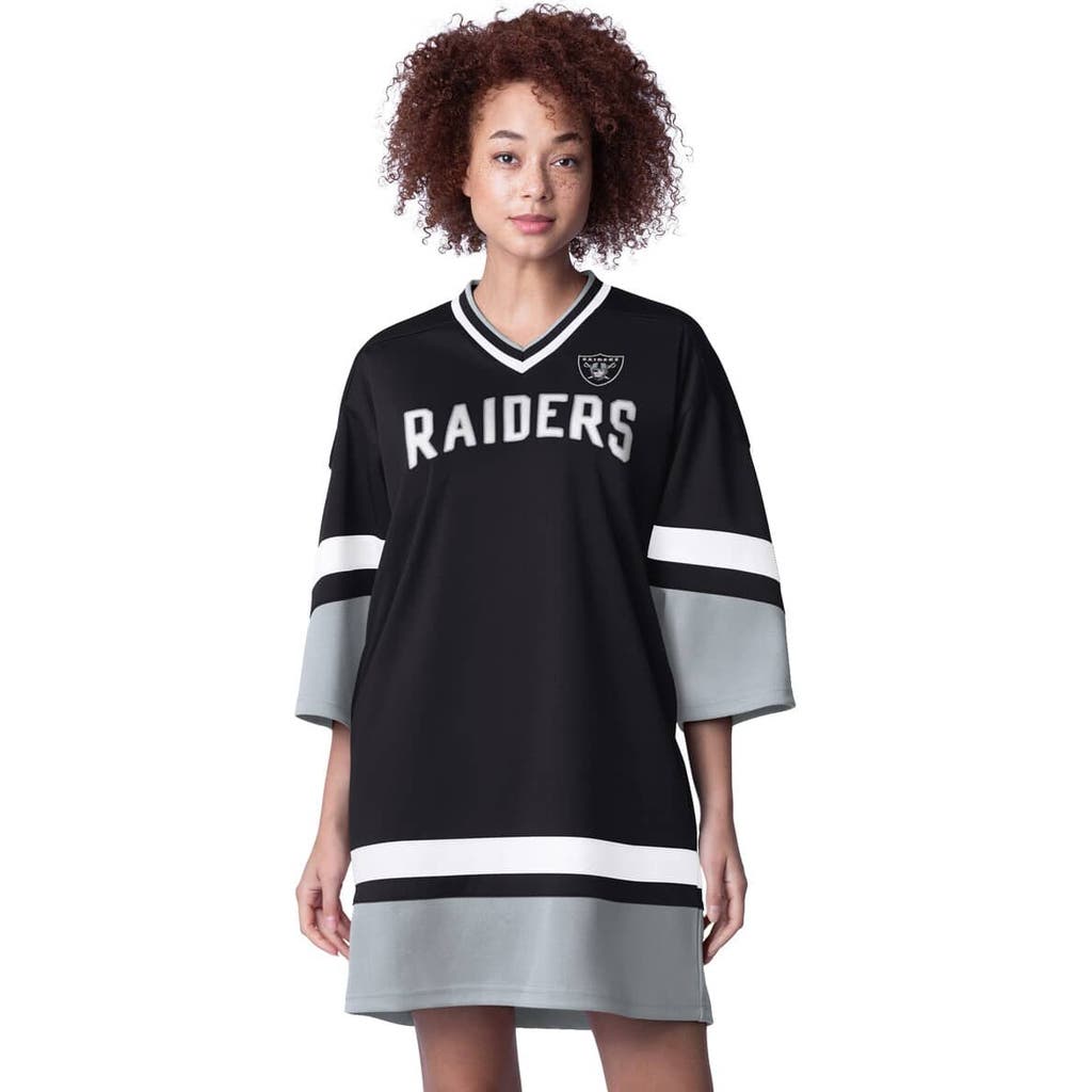Starter Black Las Vegas Raiders Slap Shot 3/4 Sleeve Sneaker Dress