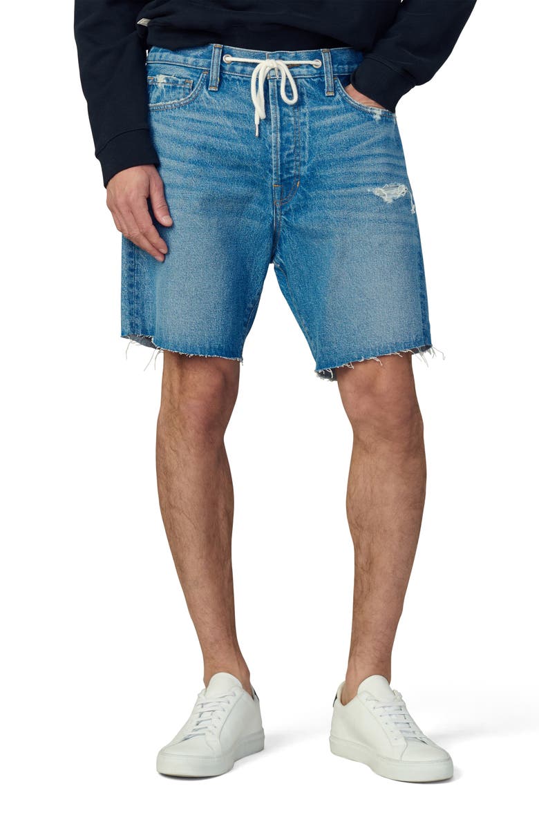 Joe's Raw Hem Drawstring Waist Denim Shorts, Main, color, Florence