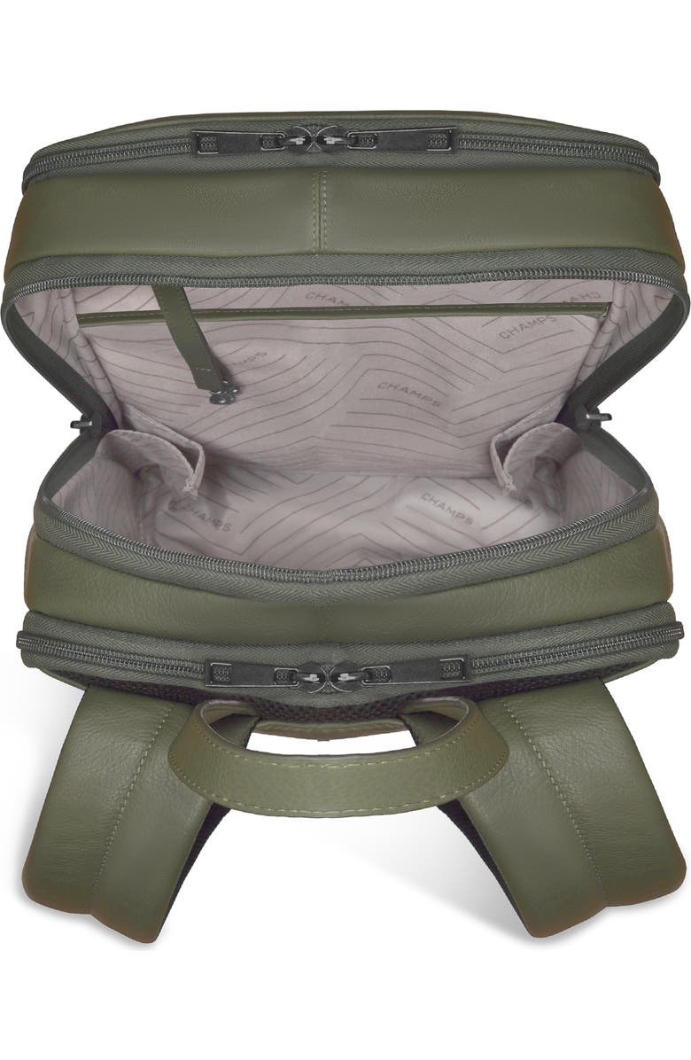 CHAMPS Onyx Leather Backpack, Alternate, color, Khaki