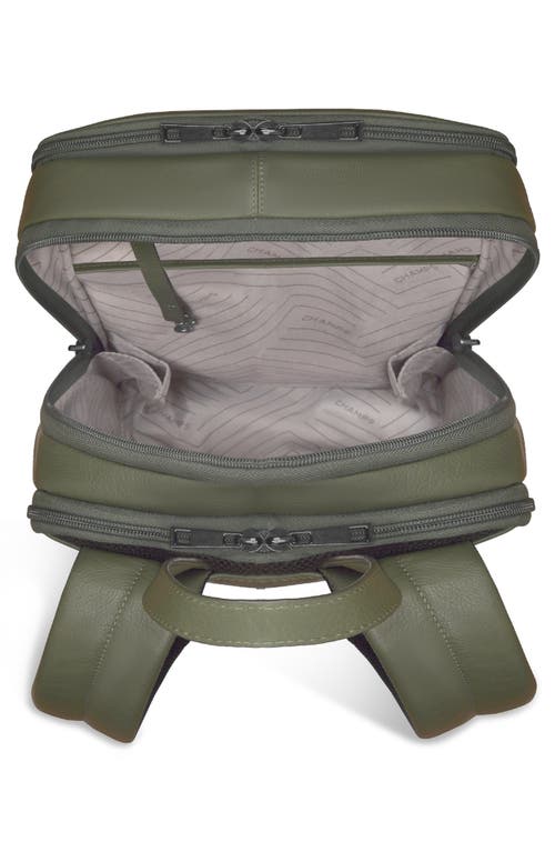 Champs Onyx Leather Backpack In Khaki