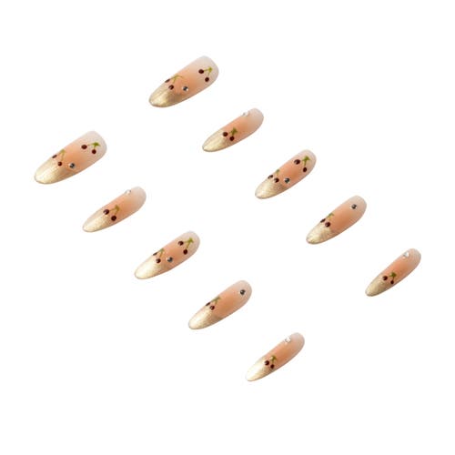 3h Nails Cherry Bloom Luxury Hand Made Press On Nails In Brown
