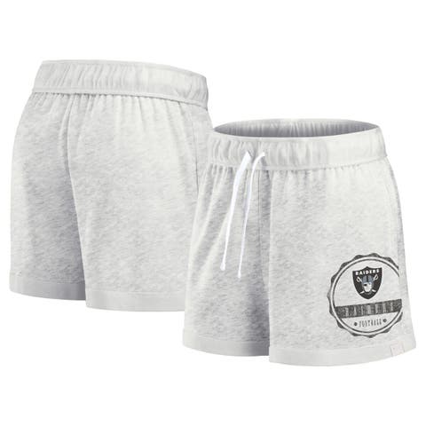 Women's Fanatics Branded Oatmeal Las Vegas Raiders Vintage Badge Shorts