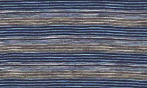 Quiksilver Stripe Slub Hoodie In Blue
