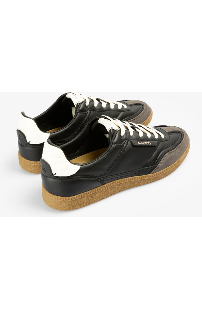 Scalpers Leather Sneaker Contrast Sole, Alternate, color, Black