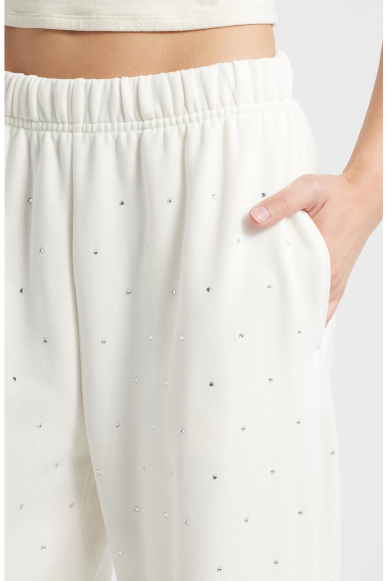 Crystal Wide Leg Sweatpants, Alternate, color, CLOUD WHITE001